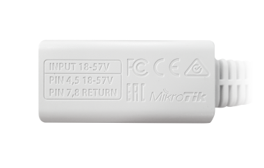 MikroTik Low-cost Gigabit POE injektor