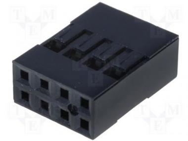 NDR-08 Csatlakozó ház PIN:8, érintkező nélkül, 2x4