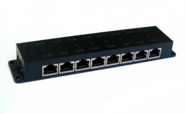 POE tápfeladó  8 port tokozott