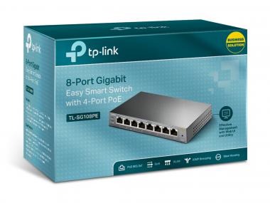 TP-Link TL-SG108PE 4+4 portos Gigabit POE switch