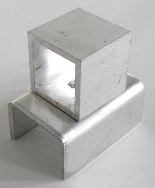 METZ BEN16 Bújtató elem négyzetoszlopra, aluminiu
