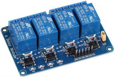 4 Csatornás relé modul 5V (250V/10A)