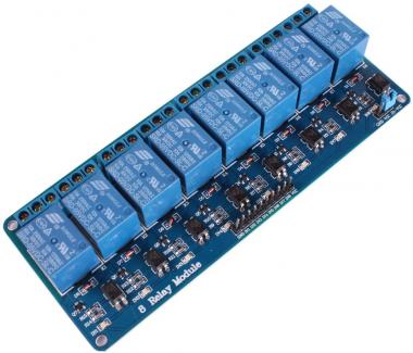 8 Csatornás relé modul 5V (250V10A)