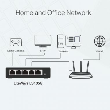 TP-Link LS105G 5 portos Gigabit switch