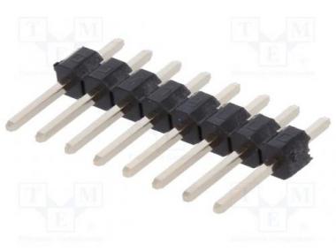 PCB tüskesor egyenes apa 1x8 pin 2.54 raszter THT