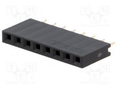 PCB tüskesor aljzat egyenes 1x8 pin 2.54 raszter