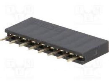 PCB tüskesor aljzat egyenes 1x8 pin 2.54 raszter