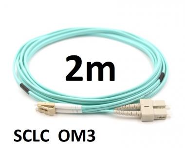 Optikai patch SC/UPC-LC/UPC MM OM3 DX 3mm 2m