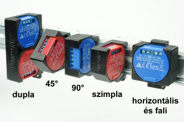 DIN sín adapter Shelly 1,1PM Fekete dupla