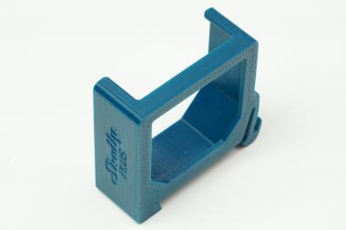 DIN sín adapter Shelly Plus Türkizkék szimpla 90°