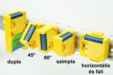 DIN sín adapter Shelly RGBW2,Dimmer2 Sárga szimpla