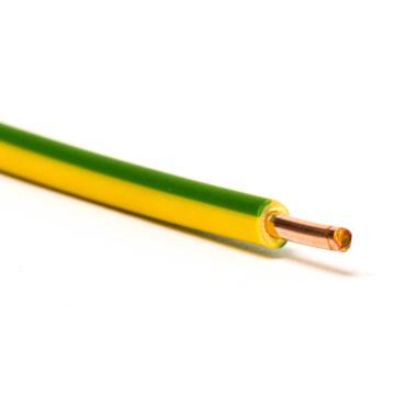 H07V-U(MCU) 1,5mm2 tömör rézvezeték Zöld-Sárga PVC