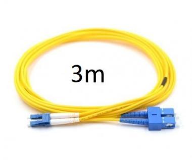 Optikai patch SC/UPC-LC/UPC SM DX duplex 3mm 3m