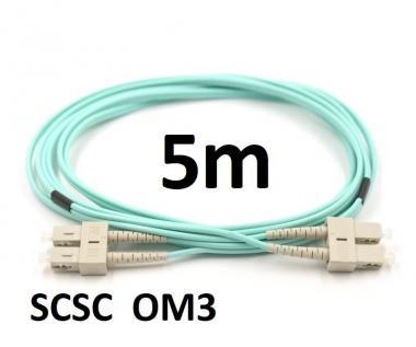 Optikai patch SC/UPC-SC/UPC MM OM3 DX 3mm 5m