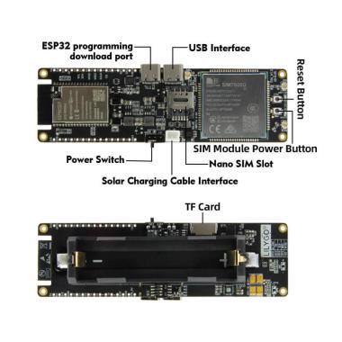 LILYGO T-SIM7600E-H ESP32 Modul GPS,Solar,18650