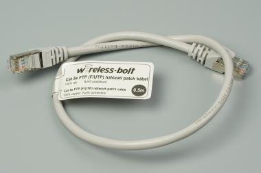 CAT5e FTP szerelt patch kábel  0.5m szürke