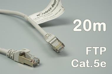 CAT5e FTP szerelt patch kábel 20m szürke