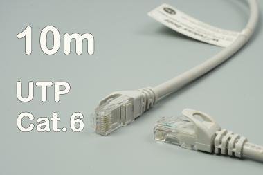 CAT6 UTP szerelt patch kábel 10m szürke