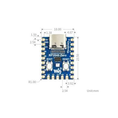 Waveshare RP2040-Zero Mini MCU USB-C