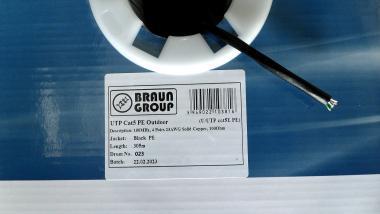 UTP kábel CAT5E fali, kültéri, Braun Group PE