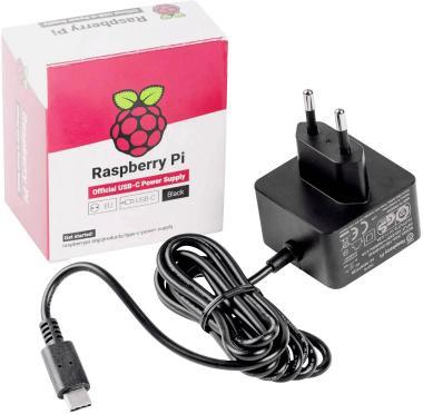 Raspberry Pi tápegység 5,1 V 3A USB-C Fekete