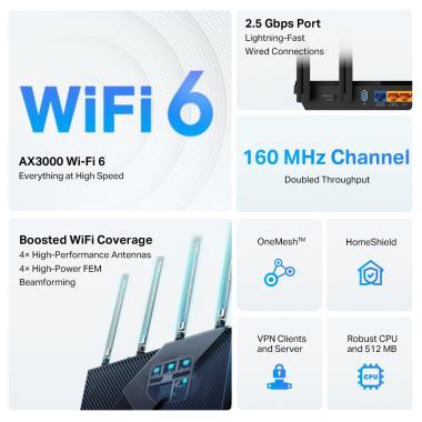 TP-Link Archer AX55 Pro Multi-GB Wi-Fi 6 Router