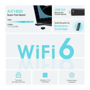 TP-Link ArcherTX20U Wi-Fi6 Wireless USB Adapter