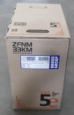 FTP kábel CAT5E fali, beltéri, Braun PVC 305m