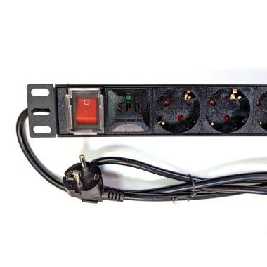 Rack elosztópanel, 8-as, Braun Group, túlfeszvéd