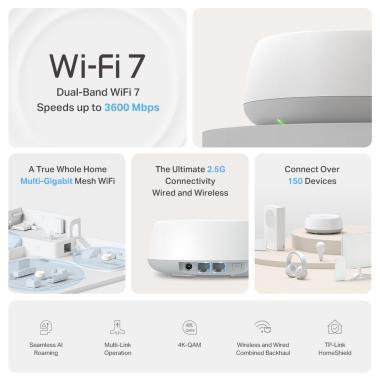 TP-Link Deco BE25 BE3600 Mesh Wi-Fi 7 Rendszer 2P