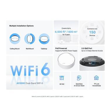 TP-Link Deco X50-PoE (2P) AX3000 Mesh WiFi6 System