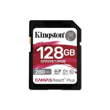 Kingston SDXC 128GB Canvas React Plus V60 mem.kár.