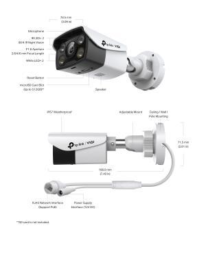 TP-Link VIGI C340 4mm 4MP kültéri Bullet kamera